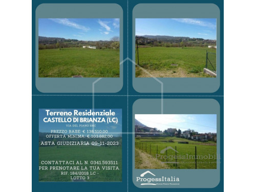 Lotto 3: Terreno residenziale in Castello di Brianza (Lc)