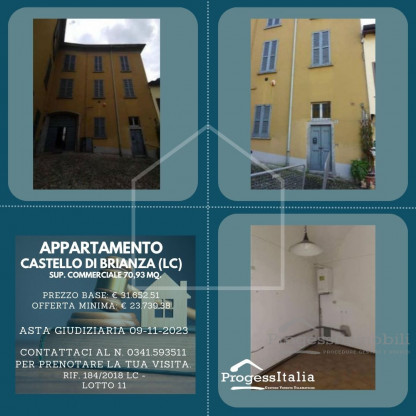 Lotto 11: Appartamento in Castello di Brianza (Lc) 70,93 mq.